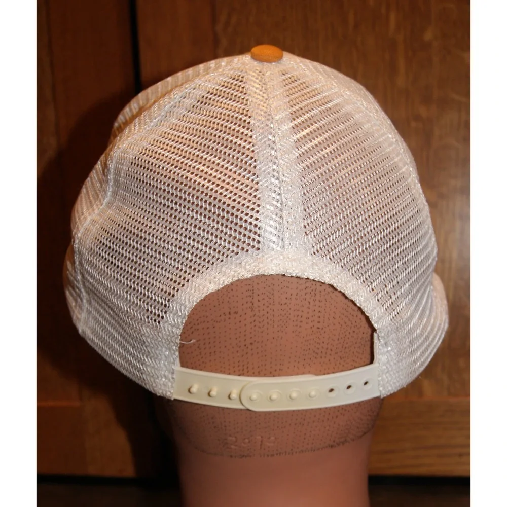 Vintage Tennessee Volunteers Hat Bacon & Company Orange White Trucker Snapback